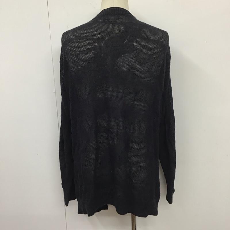 アズールバイマウジー AZUL BY MOUSSY カーディガン 長袖 長袖カーディガン 長袖カットソー ノーカラージャケット 前開カーディガン 無地 紺 / ネイビー / メンズ USED 古着 中古 10110432