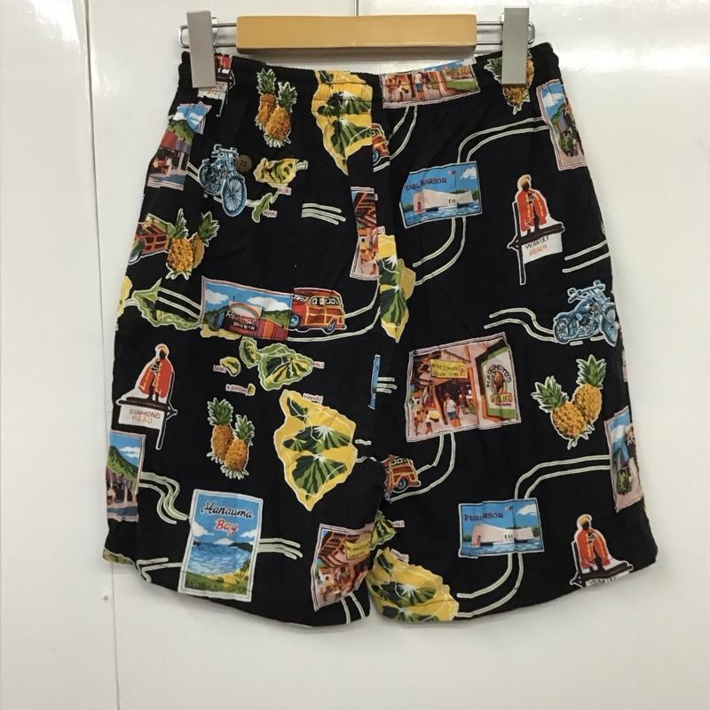 ゴーベアフット GOBAREFOOT パンツ ショートパンツ S 総柄 黒 / ブラック / メンズ USED 古着 中古 10130383