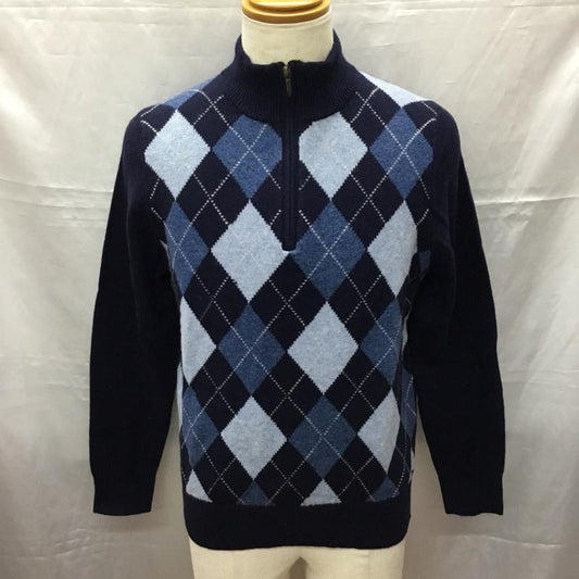 ブルックスブラザーズ BROOKS BROTHERS ニット、セーター 長袖 長袖ニットカットソー ニット セーター ジップアップネックニット S チェック マルチカラー / マルチカラー /  メンズ USED 古着 中古 10113542