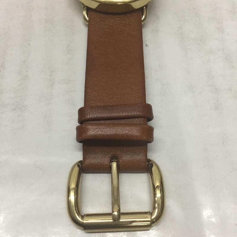 マークバイマークジェイコブス MARC by MARC JACOBS 腕時計 アナログ(クォーツ式) MBM8574 レザーベルト 箱有 ロゴ、文字 茶 / ブラウン / X 金 / ゴールド / レディース USED 古着 中古 10114209