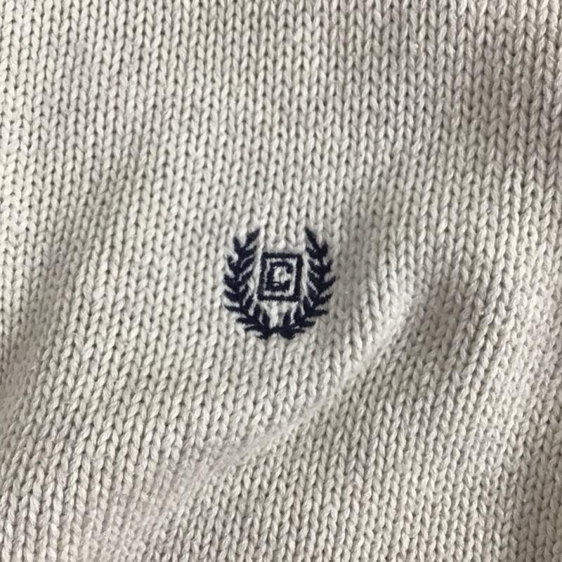 チャップス CHAPS ニット、セーター 長袖 長袖ニットカットソー ニット セーター ジップアップネックニット M ロゴ、文字 白 / ホワイト / メンズ USED 古着 中古 10124846