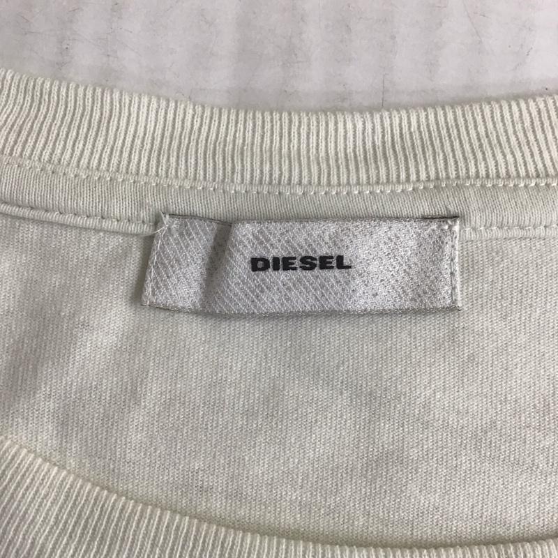 ディーゼル DIESEL Tシャツ 半袖 半袖カットソー プリントTシャツ クルーネックカットソー プリント 白 / ホワイト / メンズ USED 古着 中古 10107110