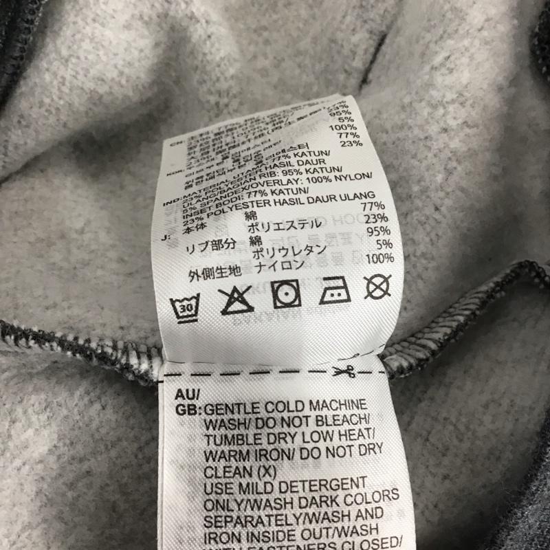 アディダス adidas パーカー 長袖 プルオーバーパーカー ジップアップカラー スポーツウェア M ロゴ、文字 灰 / グレー / メンズ USED 古着 中古 10138594