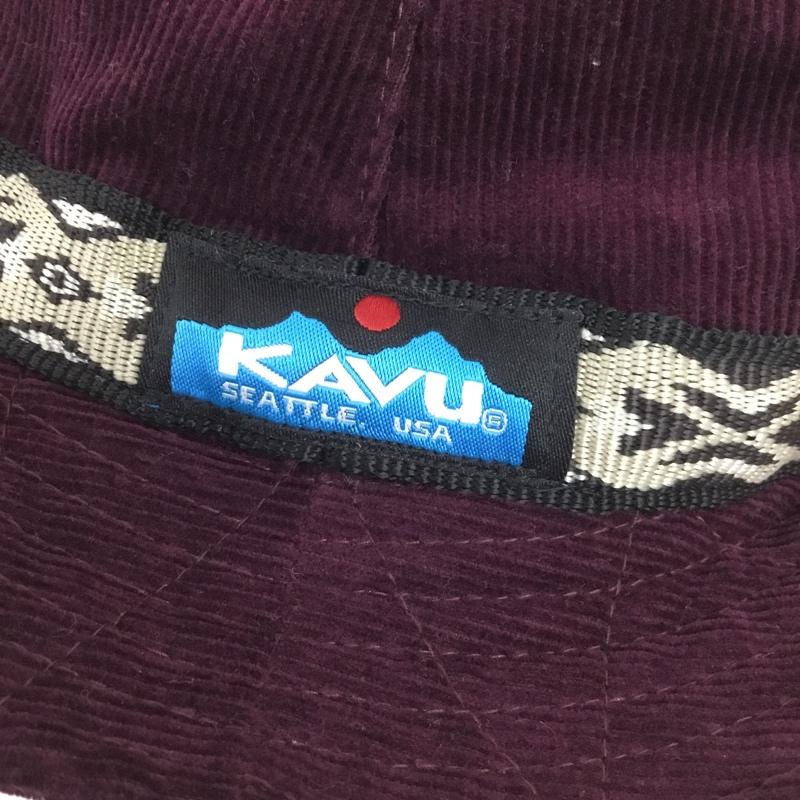 カブー KAVU 帽子 ハット コードバケットハット コーデュロイ ロゴ、文字 ボルドー / ボルドー / レディース USED 古着 中古 10129587