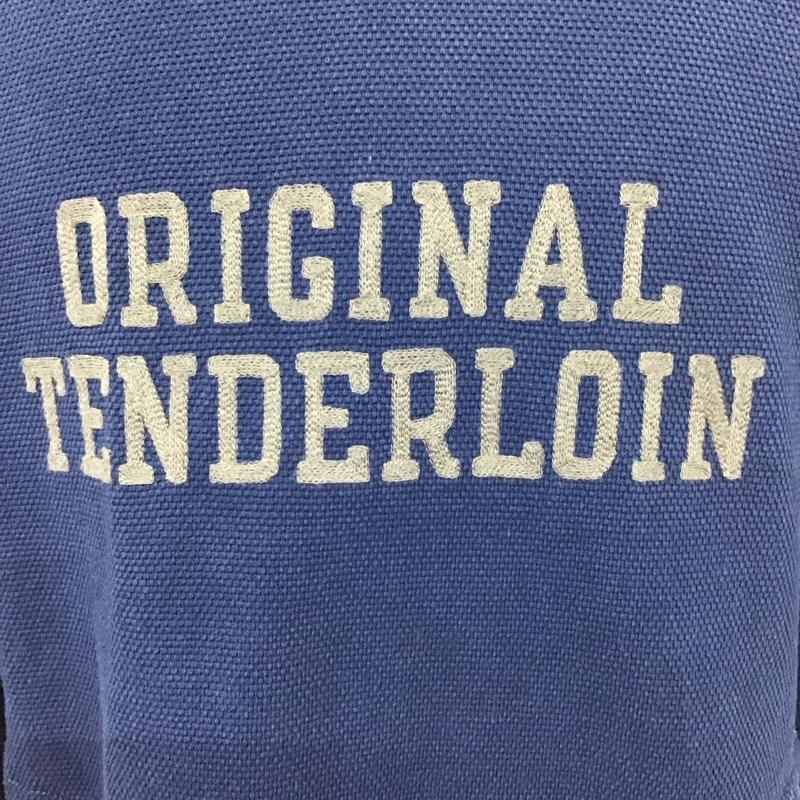 テンダーロイン TENDERLOIN カットソー 長袖 長袖カットソー クルーネックカットソー ロングスリーブカットソー プリントTシャツ S ロゴ、文字 青 / ブルー /  メンズ USED 古着 中古 10110914