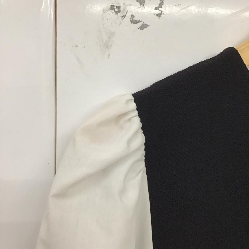 ザラ ZARA カットソー 長袖 S 無地 白 / ホワイト / X 黒 / ブラック / レディース USED 古着 中古 10129659