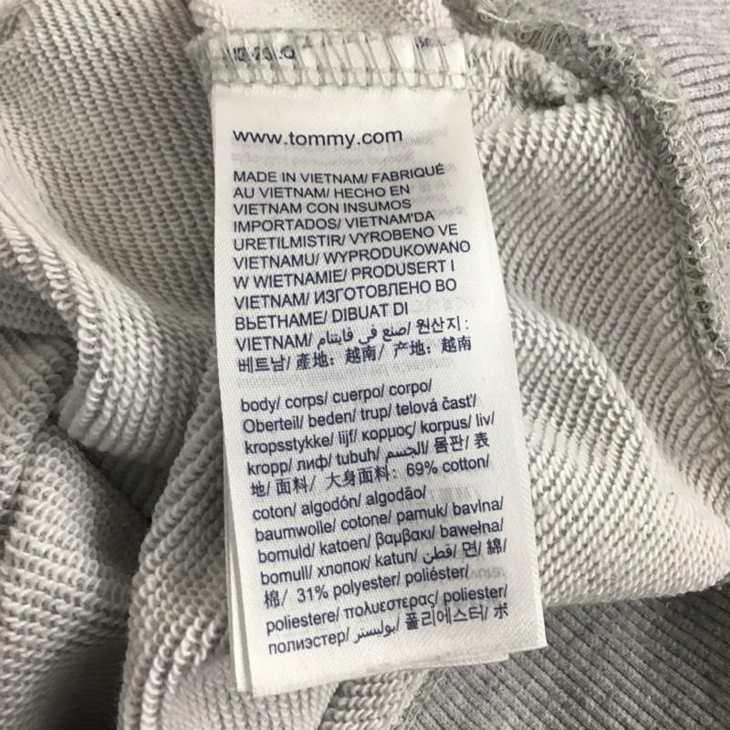 トミーヒルフィガー TOMMY HILFIGER トレーナー 長袖 長袖 XXL ロゴ、文字 灰 / グレー / メンズ USED 古着 中古 10138599