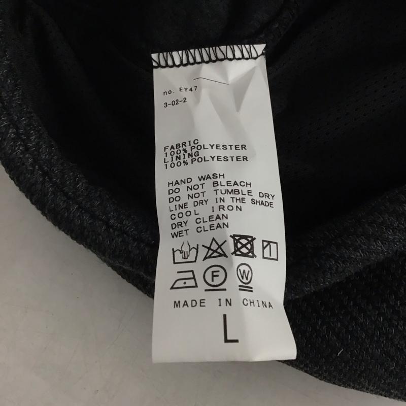 インヘリット INHERIT ベスト ベスト ジップアップベスト ノースリーブカットソー アウター スタンドカラー L 無地 黒 / ブラック / メンズ USED 古着 中古 10141234