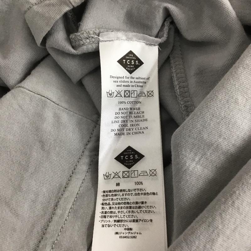 ティーシーエスエス TCSS Tシャツ 半袖 クルーネック ロゴ M プリント 灰 / グレー / メンズ USED 古着 中古 10107535