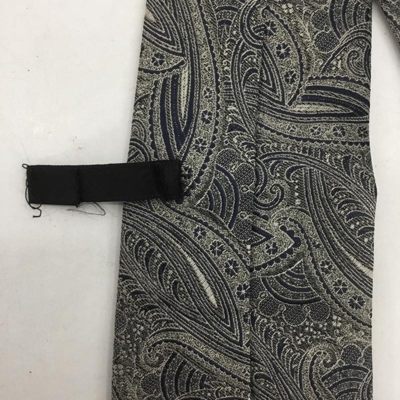ダンヒル DUNHILL ネクタイ ネクタイ シルク 総柄 銀 / シルバー / X 紺 / ネイビー / メンズ USED 古着 中古 10124292