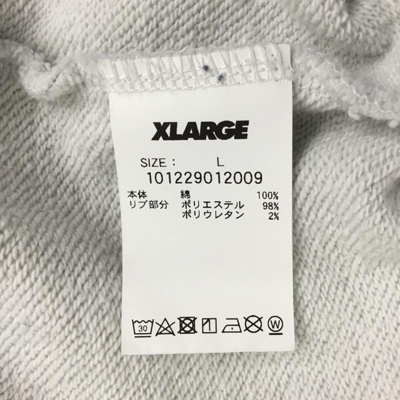 エクストララージ XLARGE トレーナー 長袖 長袖トレーナー スウェット クルーネック リブスウェットカットソー L ロゴ、文字 灰 / グレー / メンズ USED 古着 中古 10110074