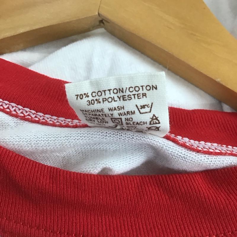 ラッセルアスレティック Russell Athletic カットソー 七分袖 長袖カットソー プリントカットソー ラグラン 80s XL プリント 白 / ホワイト / X 赤 / レッド / メンズ USED 古着 中古 10148032