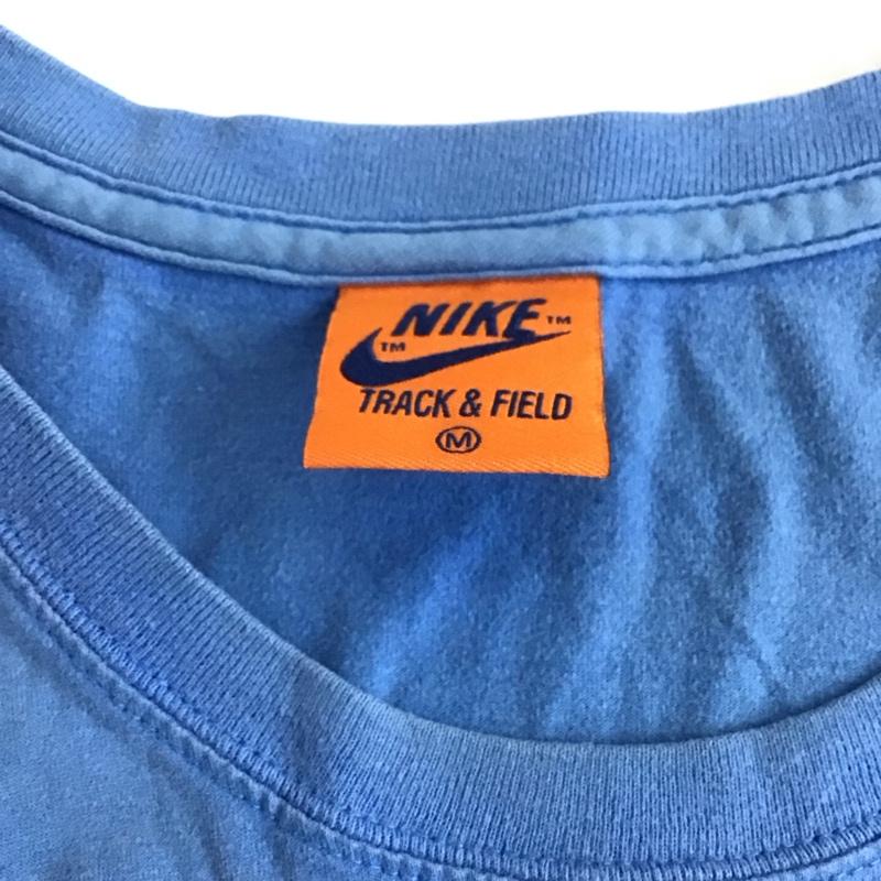 ナイキ NIKE Tシャツ 半袖 半袖カットソー プリントTシャツ クルーネックカットソー スポーツウェア M プリント 青 / ブルー / メンズ USED 古着 中古 10111472