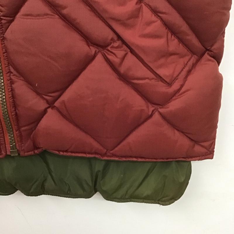 トミーヒルフィガー TOMMY HILFIGER ベスト ベスト ジップアップベスト ノースリーブ ダウンベスト 90s M 無地 えんじ / ワインレッド / メンズ USED 古着 中古 10129233