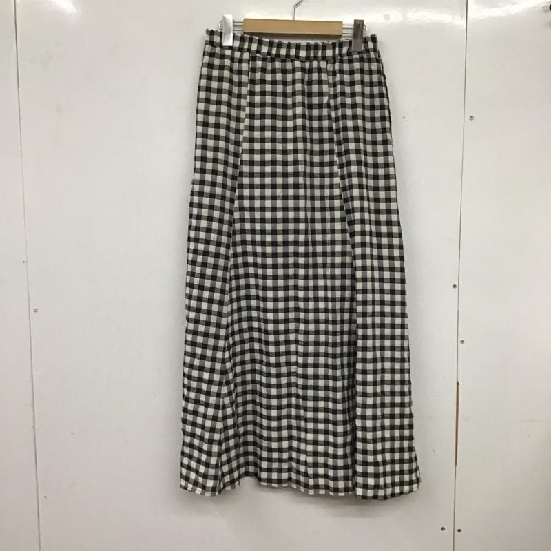 レプシィム LEPSIM スカート ロングスカート L チェック 白 / ホワイト / X 黒 / ブラック / レディース USED 古着 中古 10134707