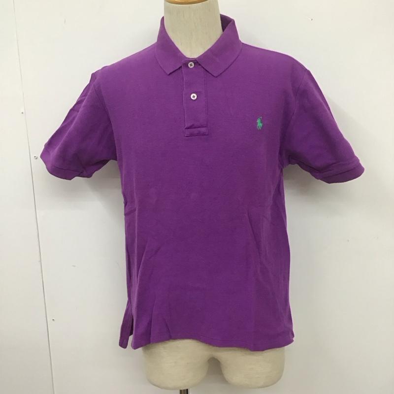 ポロバイラルフローレン Polo by RALPH LAUREN ポロシャツ 半袖 半袖ポロシャツ カラーシャツ 半袖カットソー LL ロゴ、文字 紫 / パープル / メンズ USED 古着 中古 10108493