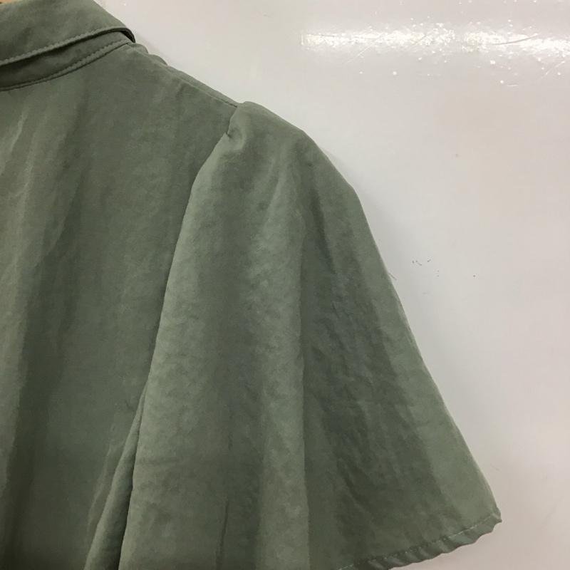 レイカズン Ray Cassin ワンピース ロングスカート 半袖ロングワンピース フレアスカート シャツワンピース FREE 無地 緑 / グリーン / レディース USED 古着 中古 10134192