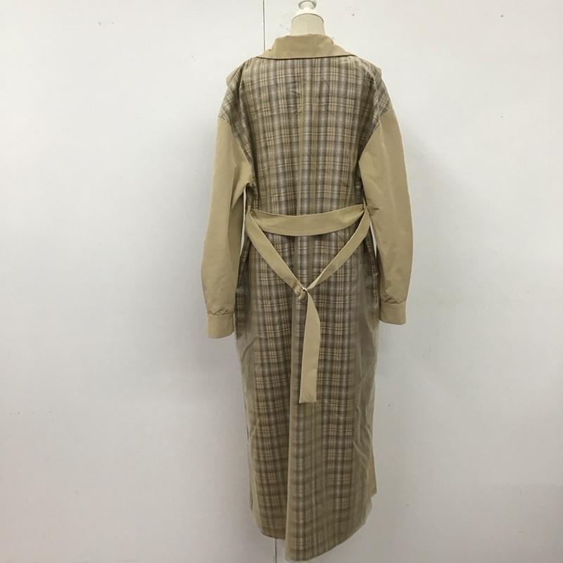 ムルーア MURUA コート コート一般 011910001201 レイヤーチェックコート FREE 無地 ベージュ / ベージュ / レディース USED 古着 中古 10120340