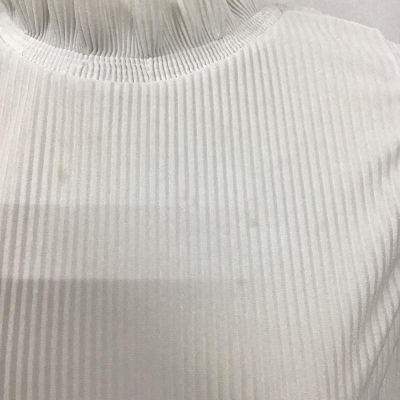 ザラ ZARA カットソー 半袖 ノースリーブカットソー スタンドネック プルオーバー S 無地 白 / ホワイト / レディース USED 古着 中古 10126938