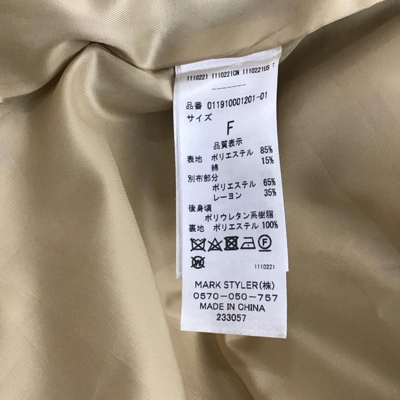 ムルーア MURUA コート コート一般 011910001201 レイヤーチェックコート FREE 無地 ベージュ / ベージュ / レディース USED 古着 中古 10120340