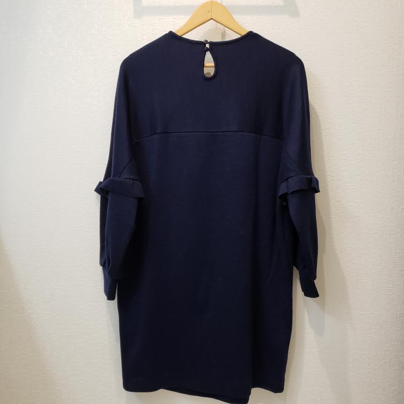 シンプリシテェ Simplicite ワンピース ひざ丈スカート FREE 無地 紺 / ネイビー / レディース USED 古着 中古 10012226