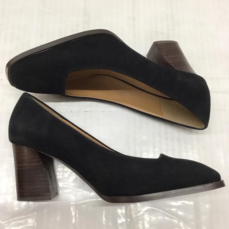 ミラオーウェン Mila Owen パンプス パンプス real leather 37 ヒール スクエアトゥ 無地 黒 / ブラック / レディース USED 古着 中古 10115649