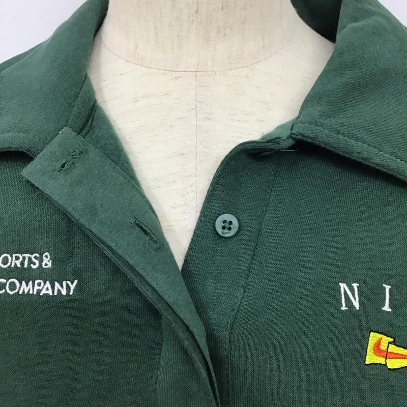 ナイキ NIKE トレーナー 長袖 fd0895-333 クロップトップ3QポロNCPS 長袖スウェット L ロゴ、文字 緑 / グリーン / レディース USED 古着 中古 10127833