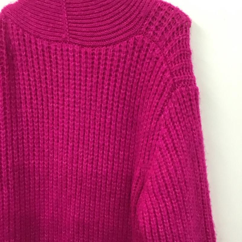 ザラ ZARA カーディガン 長袖 ニットカーディガン ロング M 無地 桃 / ピンク / レディース USED 古着 中古 10130511