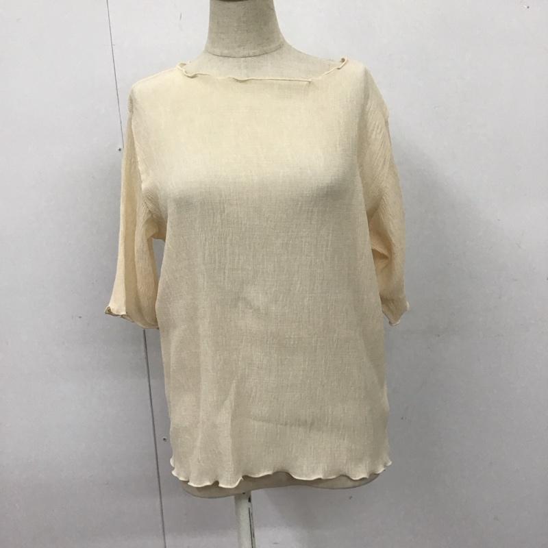 エヘカソポ ehka sopo カットソー 半袖 1209086 シアー FREE 無地 アイボリー / アイボリー /  レディース USED 古着 中古 10108195
