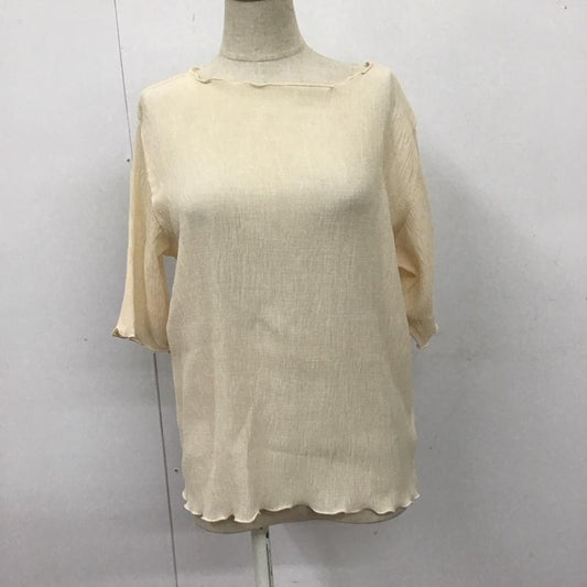 エヘカソポ ehka sopo カットソー 半袖 1209086 シアー FREE 無地 アイボリー / アイボリー /  レディース USED 古着 中古 10108195