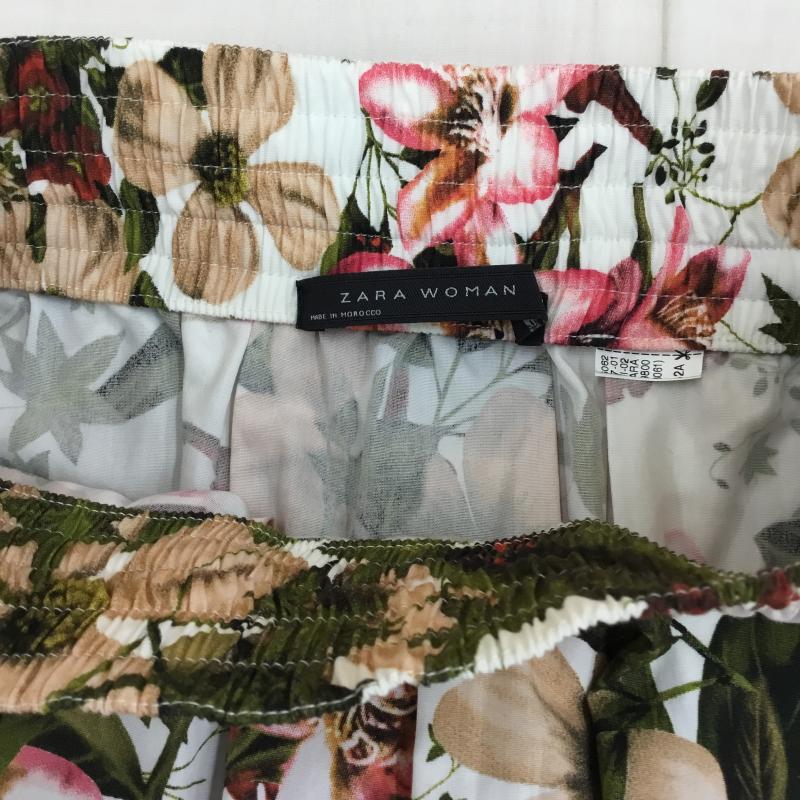 ザラウーマン ZARA WOMAN スカート ロングスカート XS 花柄 白 / ホワイト / X 桃 / ピンク / レディース USED 古着 中古 10134753