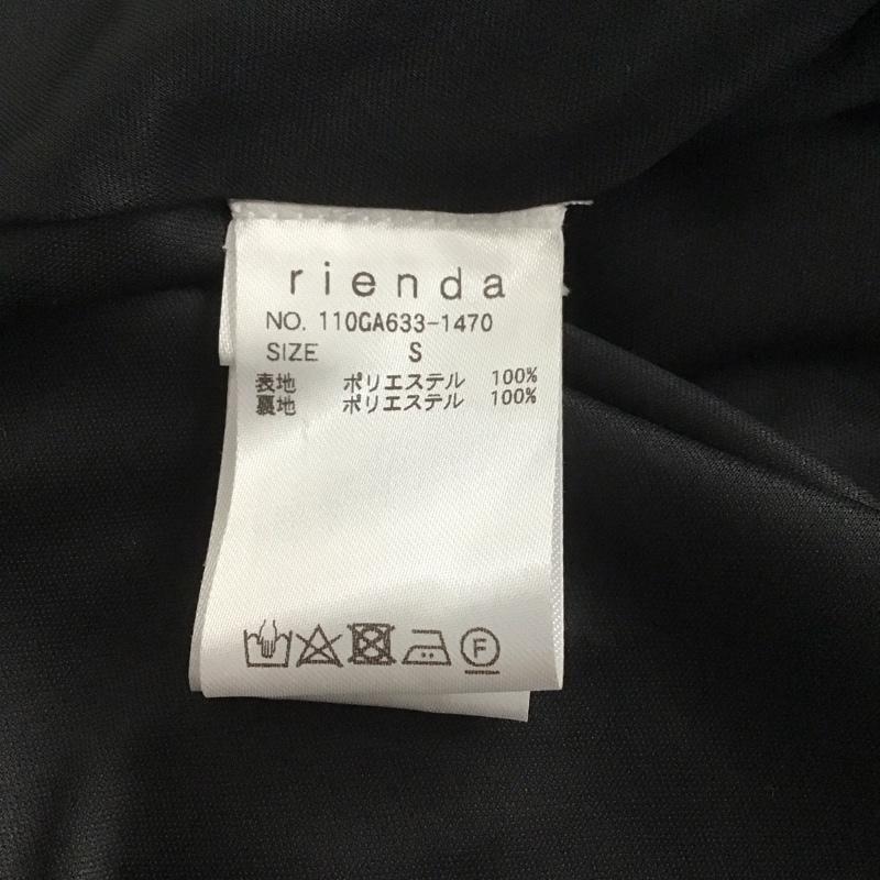 リエンダ rienda ワンピース ロングスカート 110GA633-1470 トリミングテープギャザーフレアOP S 総柄 黒 / ブラック / レディース USED 古着 中古 10139400