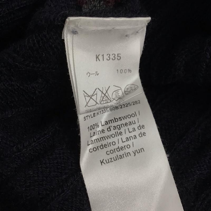 フレッドペリー FRED PERRY ニット、セーター 長袖 長袖ニットカットソー クルーネック セーター S ロゴ、文字 紺 / ネイビー / メンズ USED 古着 中古 10140910