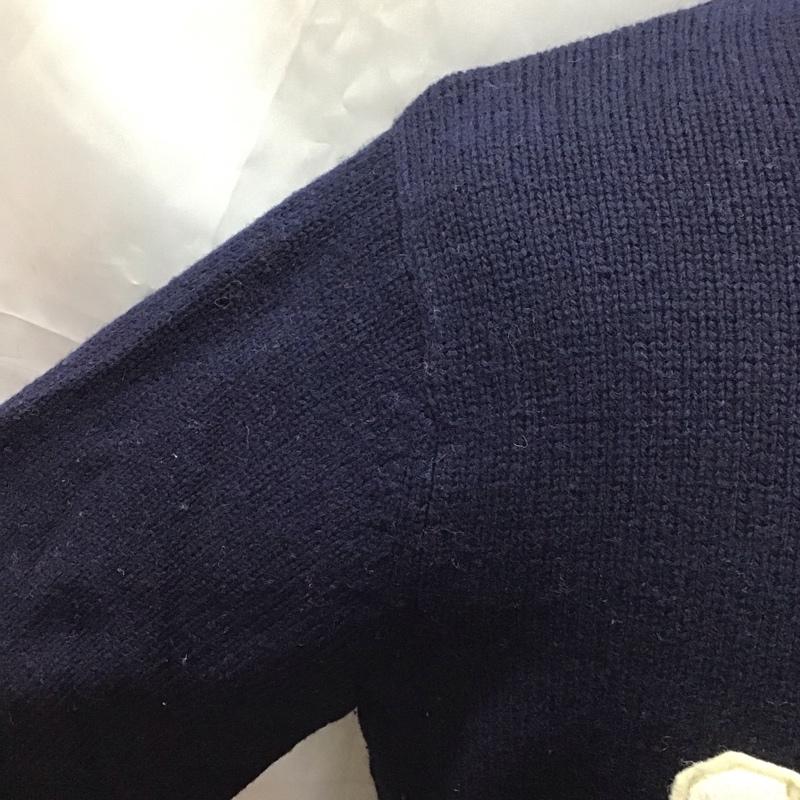 トミーヒルフィガー TOMMY HILFIGER ニット、セーター 長袖 長袖ニットカットソー ニット セーター クルーネックニット M ロゴ、文字 紺 / ネイビー / メンズ USED 古着 中古 10111727