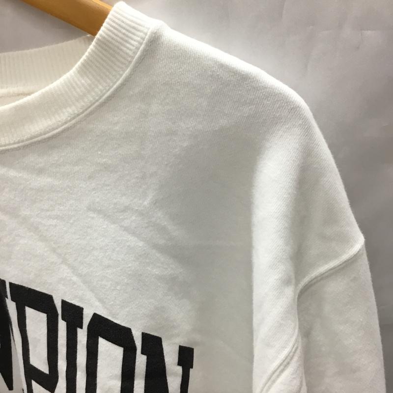 チャンピオン Champion トレーナー 長袖 XL プリント X ロゴ、文字 白 / ホワイト / メンズ USED 古着 中古 10110831