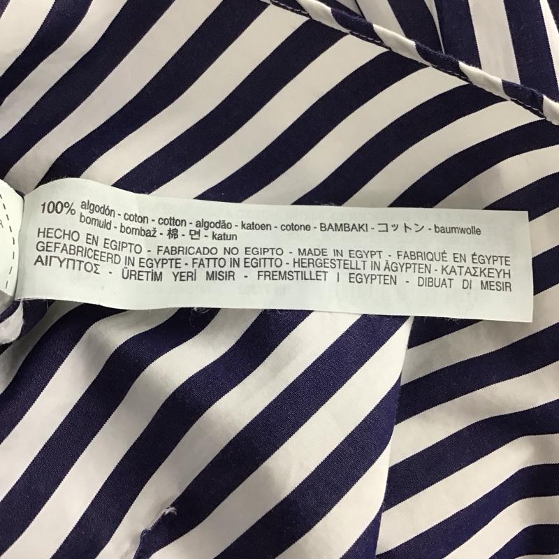ザラメン ZARA MAN シャツ、ブラウス 長袖 長袖シャツ ストライプシャツ カラーシャツ S ストライプ 白 / ホワイト / X 紺 / ネイビー / メンズ USED 古着 中古 10135478