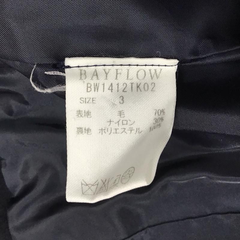ベイフロー BAYFLOW コート ピーコート ピーコート アウター ダブルジャケット ショート 3 無地 紺 / ネイビー / レディース USED 古着 中古 10114860