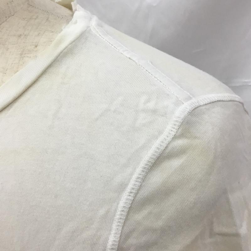 ドクターコレクターズ Dr,collectors Tシャツ 半袖 半袖カットソー Tシャツ クルーネックカットソー ダメージ加工 M ワンポイント 白 / ホワイト / メンズ USED 古着 中古 10105797