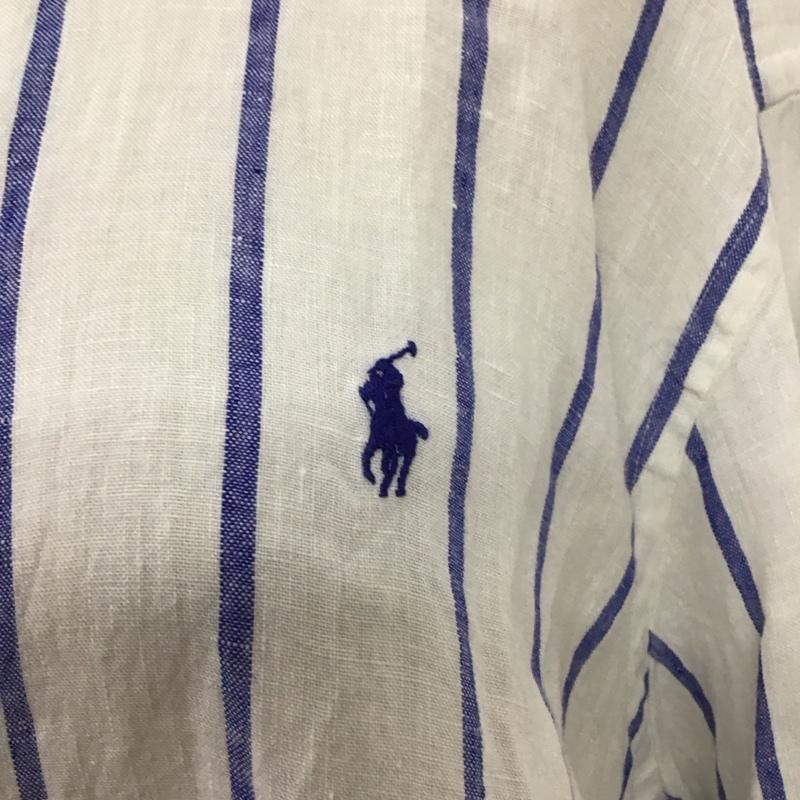 ポロラルフローレン POLO RALPH LAUREN シャツ、ブラウス 長袖 長袖シャツ ストライプシャツ カラーシャツ 長袖カットソー XXS ストライプ 白 / ホワイト / レディース USED 古着 中古 10115987