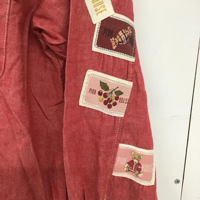 ピンクハウス PINK HOUSE シャツ、ブラウス 長袖 A2111FB ロゴ、文字 赤 / レッド / レディース USED 古着 中古 10138618