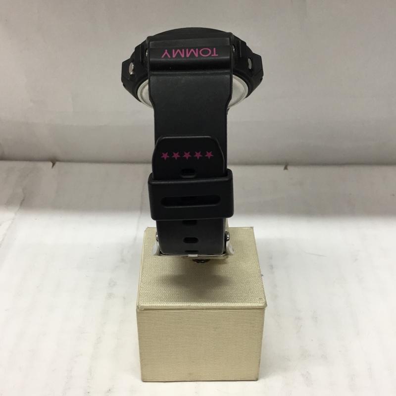 ジーショック G-SHOCK 腕時計 デジタル DW-6900FS TOMMY コラボモデル ロゴ、文字 黒 / ブラック / X 桃 / ピンク / メンズ USED 古着 中古 10106399