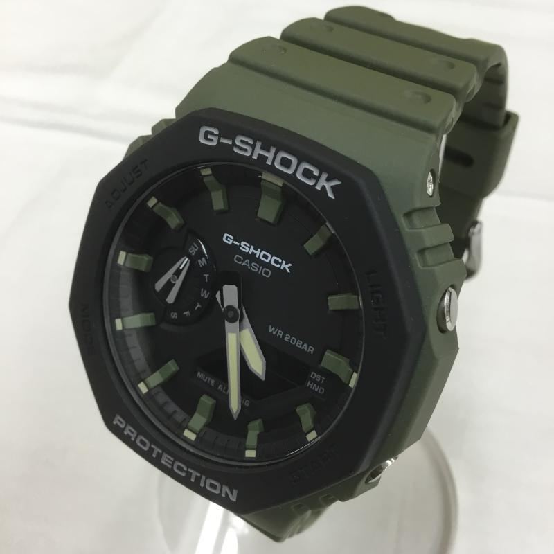ジーショック G-SHOCK 腕時計 アナログ(クォーツ式) Utility Color GA-2110SU デジアナ ロゴ、文字 カーキ / カーキ / メンズ USED 古着 中古 10108209
