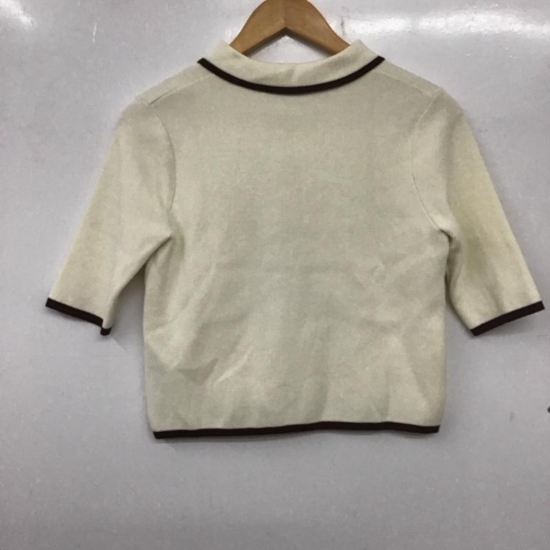 ザラ ZARA ニット、セーター 半袖 S 無地 白 / ホワイト / レディース USED 古着 中古 10139379