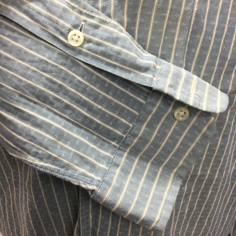 ポロバイラルフローレン Polo by RALPH LAUREN シャツ、ブラウス 長袖 長袖シャツ カラーシャツ ポケットシャツ 長袖カットソー ストライプシャツ L ストライプ 白 / ホワイト / X 水色 / ライトブルー / メンズ USED 古着 中古 10106418