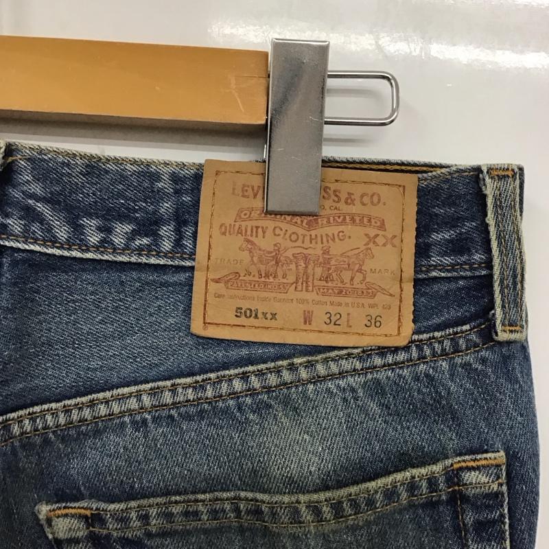 リーバイストラウスアンドコー Levi Strauss & co. パンツ デニム、ジーンズ デニムパンツ スリムパンツ カジュアルパンツ 32インチ ダメージ加工 インディゴ / インディゴ / メンズ USED 古着 中古 10128734