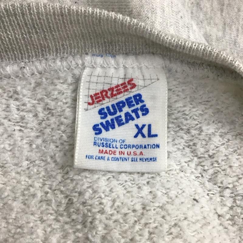 ジャージーズ JERZEES トレーナー 長袖 スウェット プリント XL ロゴ、文字 灰 / グレー /  メンズ USED 古着 中古 10119200