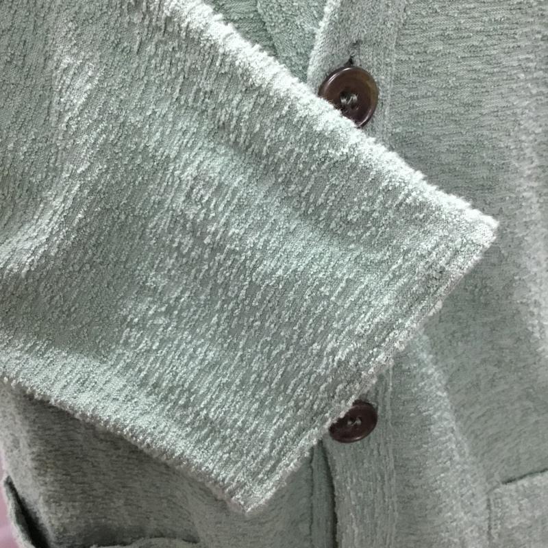 シップスジェットブルー SHIPS JET BLUE カーディガン 長袖 122-41-0005 Vネック L 無地 薄緑 / ライトグリーン / メンズ USED 古着 中古 10109256