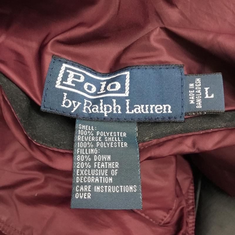 ポロバイラルフローレン Polo by RALPH LAUREN ベスト ベスト ダウンベスト フェザー リバーシブル L ワンポイント 黒 / ブラック / X 紫 / パープル / メンズ USED 古着 中古 10118944