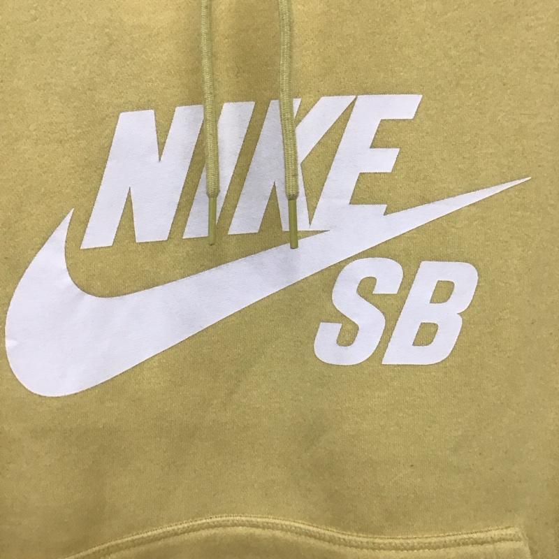 ナイキ NIKE パーカー 長袖 長袖トレーナー スウェット クルーネック プルオーバー M プリント 黄 / イエロー / メンズ USED 古着 中古 10132230