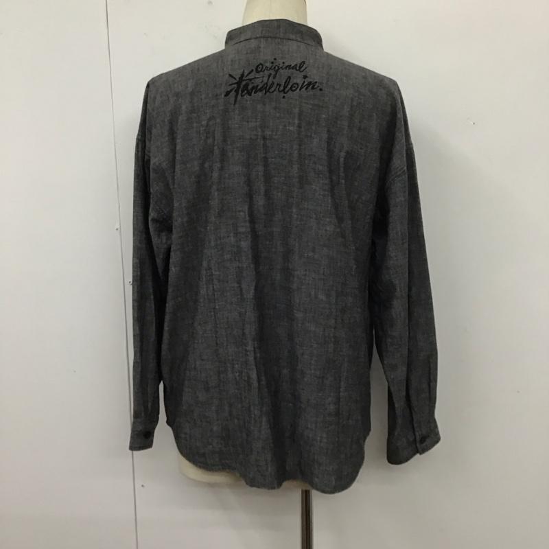 テンダーロイン TENDERLOIN シャツ、ブラウス 長袖 長袖シャツ ノーカラーシャツ ポケットシャツ 長袖カットソー S 無地 灰 / グレー /  メンズ USED 古着 中古 10110913